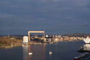 Port of Gothenburg in the winter